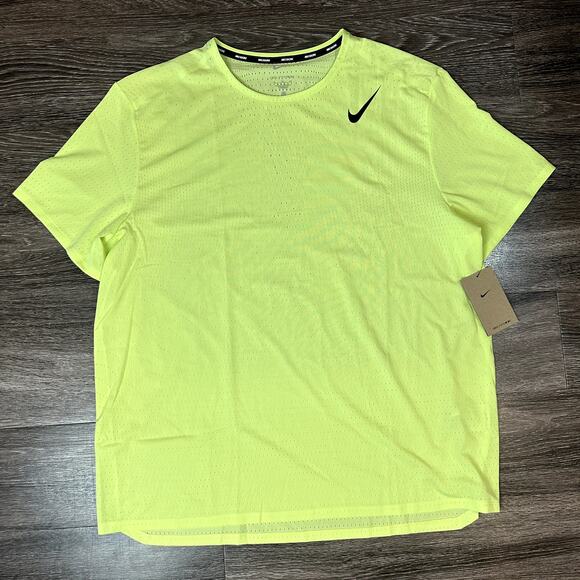 Nike AeroSwift Men's XL Dri-FIT ADV Short-Sleeve Running Top Volt HJ3377-736 - Picture 1 of 3